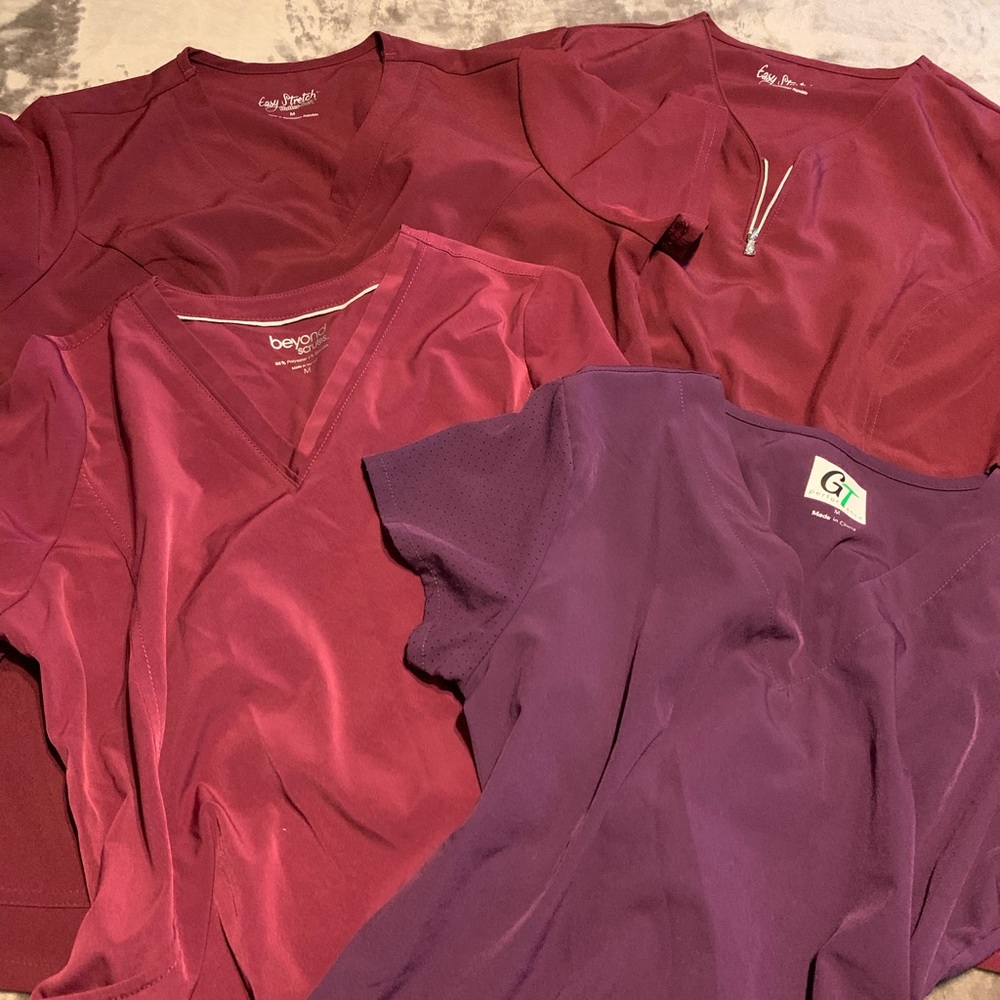 Scrub tops lot of four